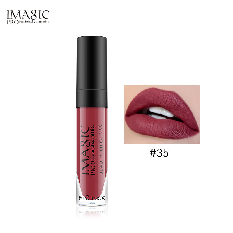 IMAGIC Non Stick Cup Matte Lip Gloss Moisturizing And Long Lasting Non Discoloring Lipstick Lip Glaze Biting Lip Makeup