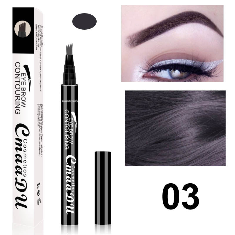 CmaaDu 4 head eyebrow pencil four point eyebrow pencil easy to dry