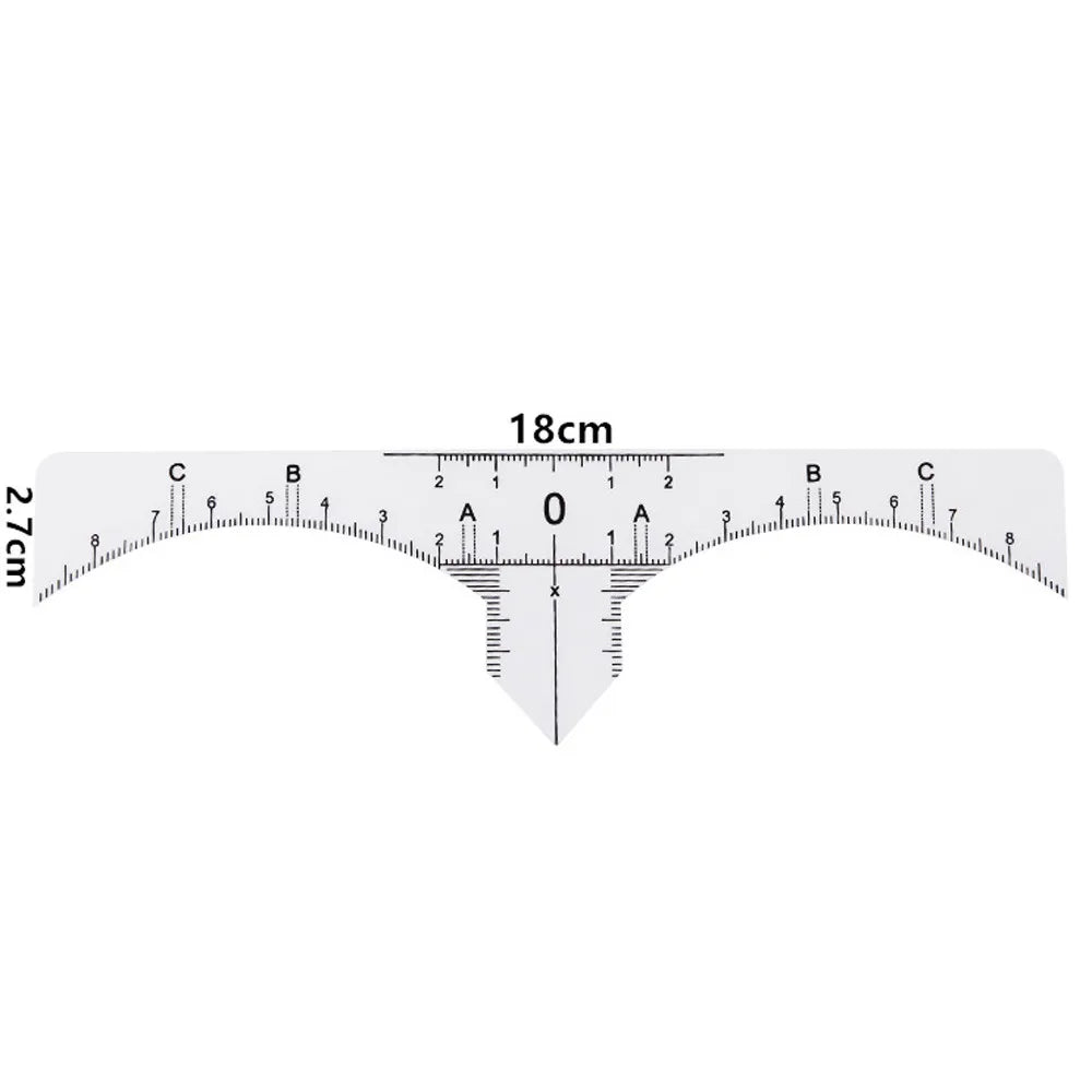 10pcs Tattoo accesories Disposable Microblading Makeup Brow Measure Eyebrow Guide Ruler Permanent Tools