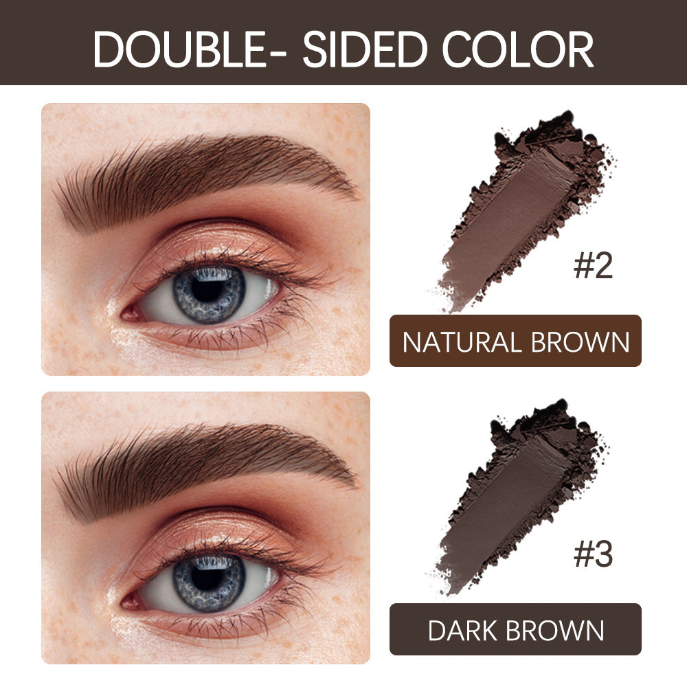 Ibcccndc Double-Headed Eyebrow Powder Stick White Tube Hairline Powder Dark Brown Eyebrow Card Eyebrow Powder Seal Eyebrow Pencil