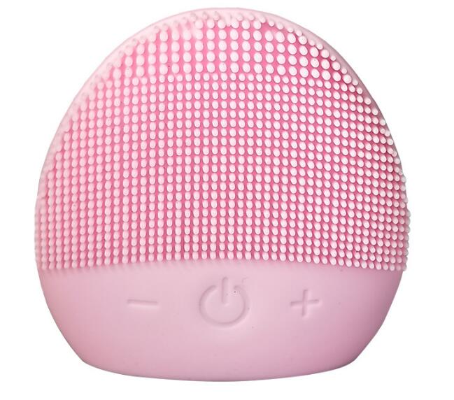 USB Facial Cleansing Brush Sonic Vibration Mini Face Cleaner Silicone Deep Pore Cleaning Electric Waterproof Massage
