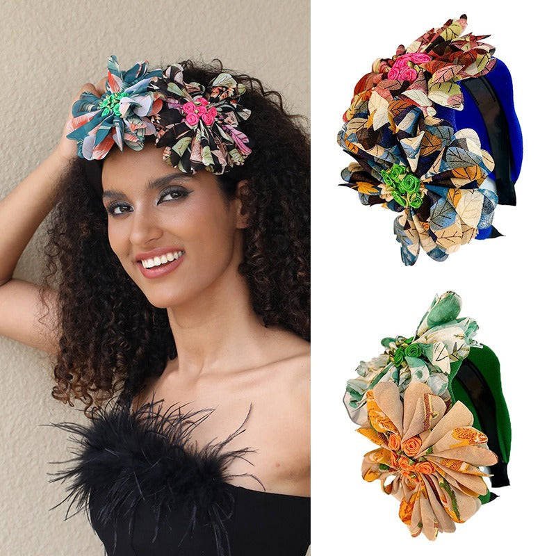 Fashionable handmade fabric flower headbands