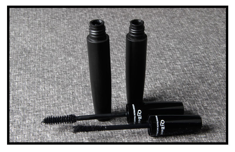 Makeup Qibest Black Tube 3D Mascara Fiber Combination Set Thick And Slender