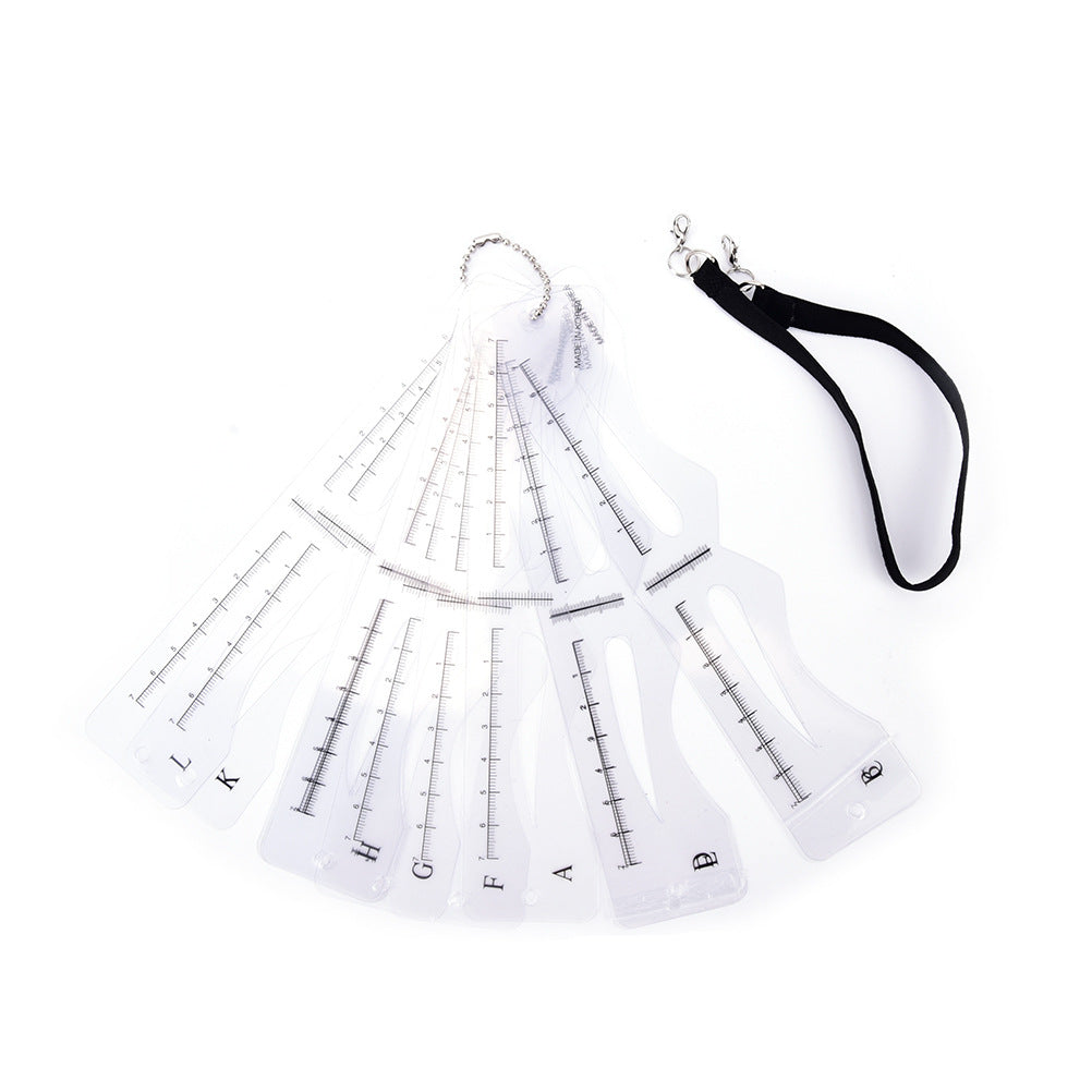 Korean Tattoo Embroidery Eyebrow Card Tattoo Eyebrow Thrush Eyebrow Trimming Embroiderer Novice Auxiliary Tool 12 Eyebrow Template Card