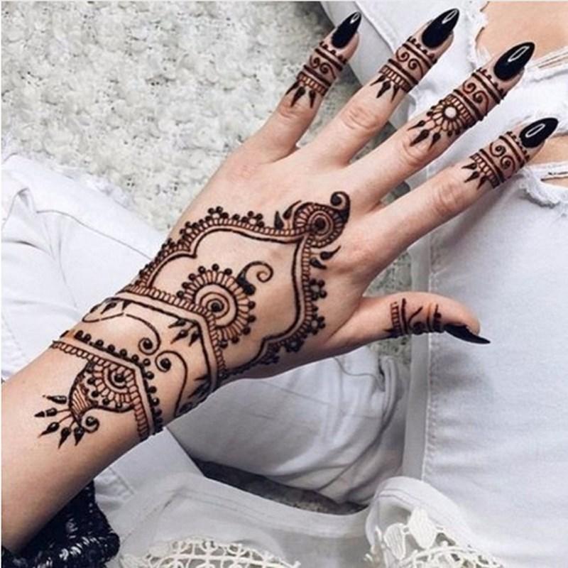 Golecha 12PCS 25g Natural Black Mehndi Henna Cones Indian Henna Tattoo Paste For Temporary Tattoos