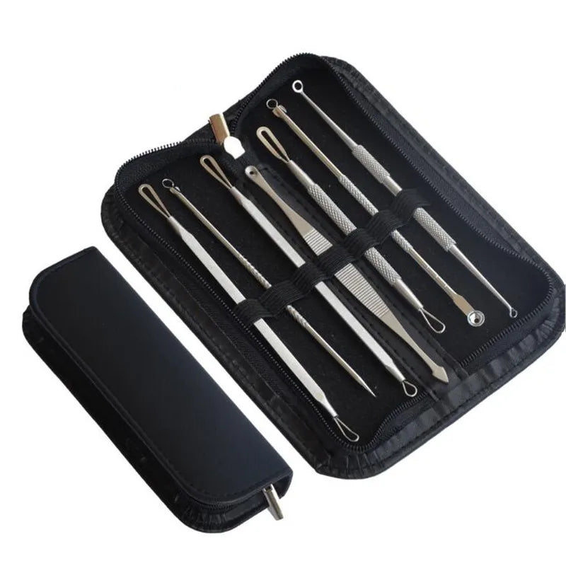 7pcs/lot Pimple Blemish Comedone Acne Needle Extractor Remover Tools Set