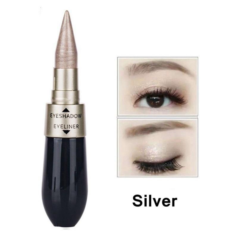 Creative Double-end Eyeshadow Black Eyeliner Pencil Waterproof 6 Colors Pigment Shimmer Glitter Smokey Eye Makeup Tool HOT TSLM2