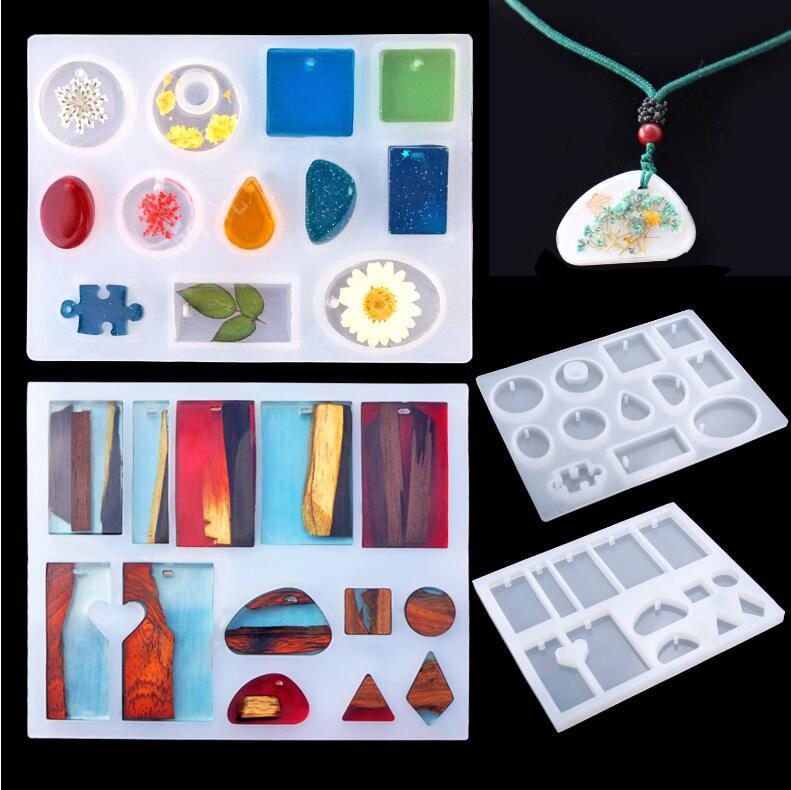 Set mold 83 pieces of DIY crystal Epoxy tool set Bracelet pendant jewelry silicone mold combination with drill