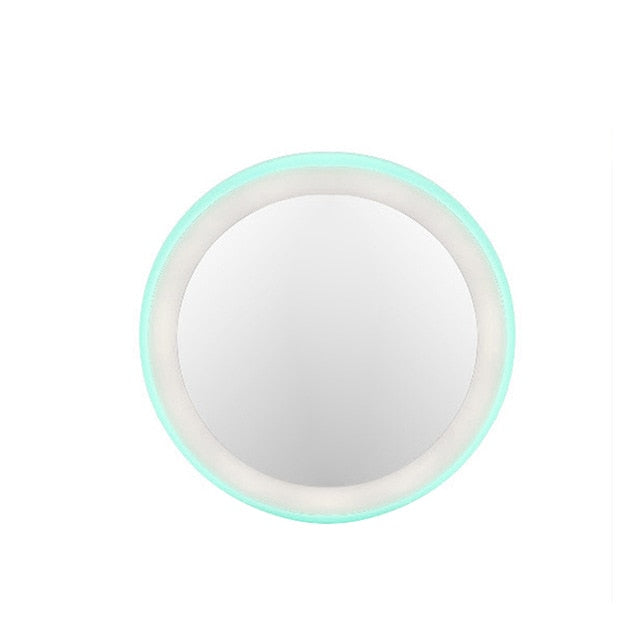 Classic Rechargeable Mini Portable Round HD Makeup Cosmetic Mirror with 12LED Lights