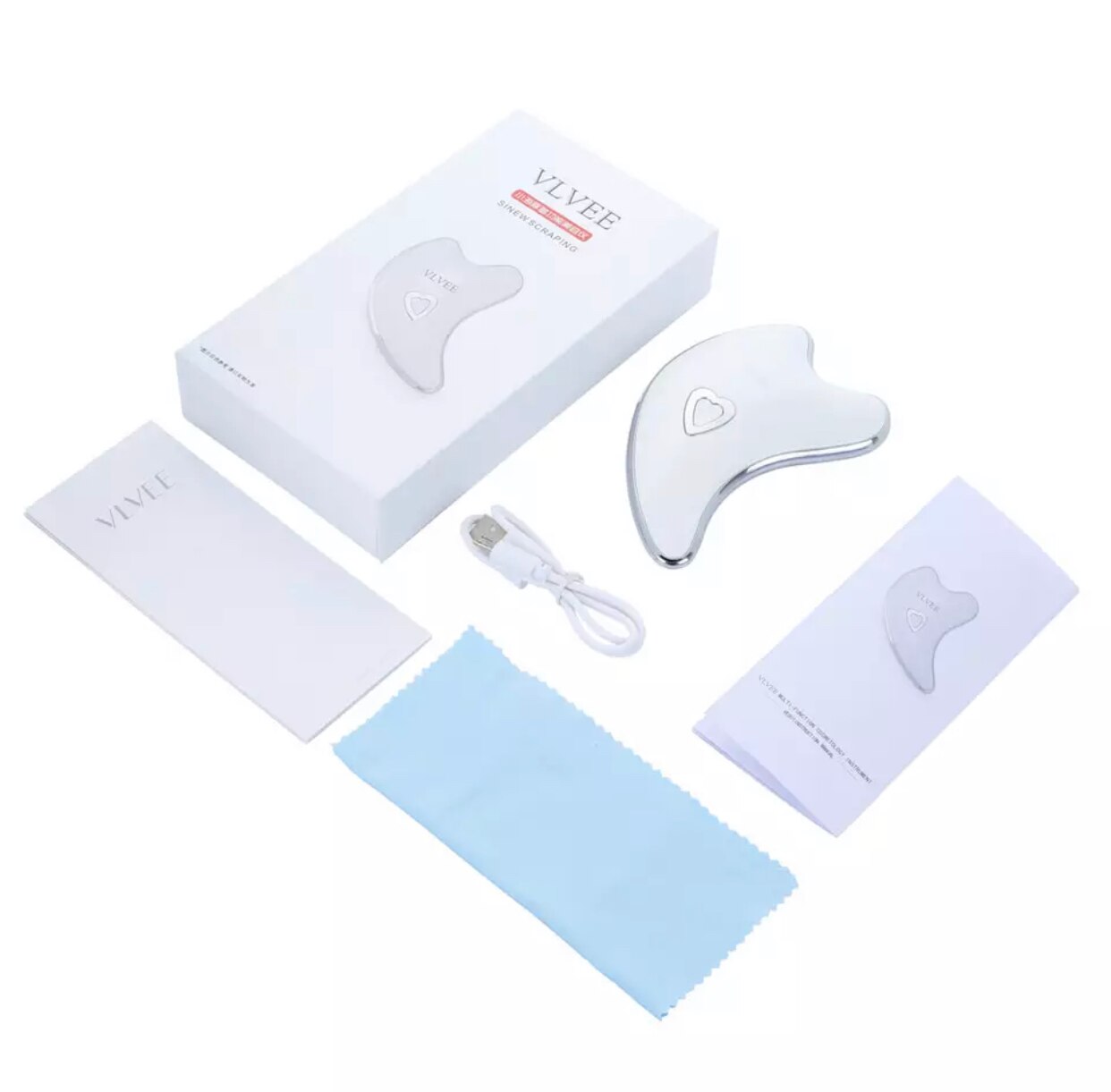 Electric Scraping Face Neck Body Massager Wrinkle Removal Device Heating Facial Beauty Instrument Guasha Lifting Slimming Tool
