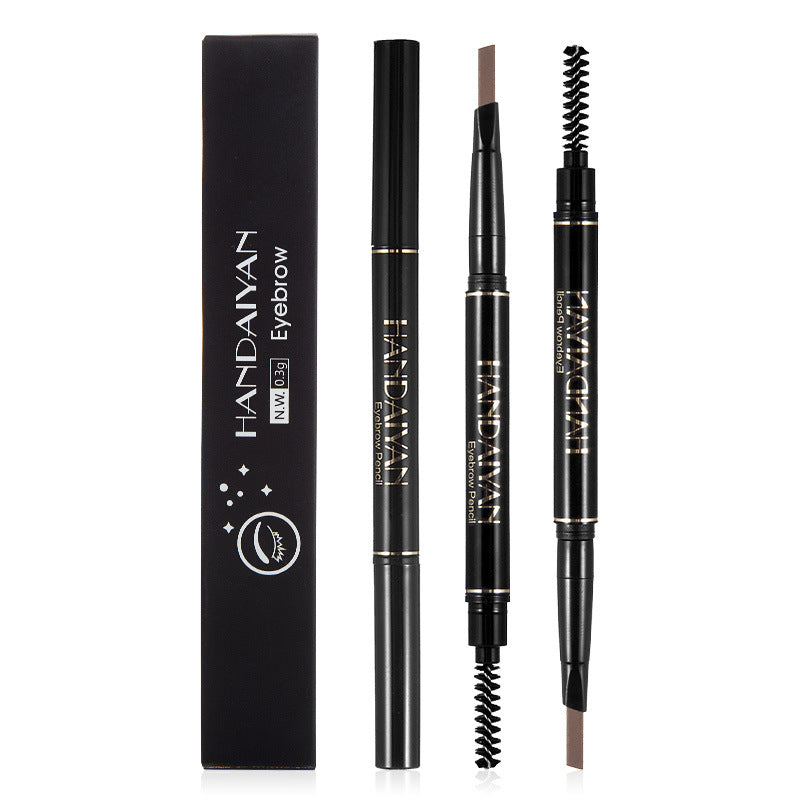 HANDAIYAN 5 Colors Automatic Rotating Eyebrow Pencil Double-ended Waterproof Triangle Eyebrow Pencil