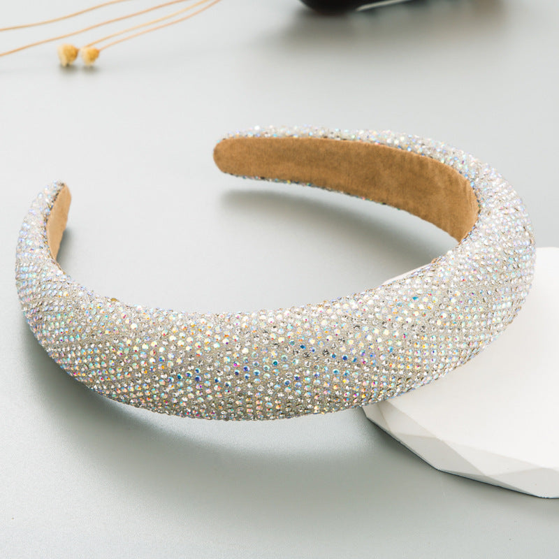 New Light Luxury Rhinestone Headband Ladies Korean Head Jewelry