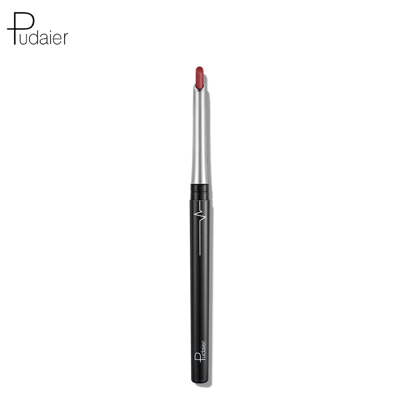 Pudaier Stereo Matte 17 Color Lip Liner Pen Automatically Do Not Faint Eye Shadow Eyeliner Lipstick Red Lipstick