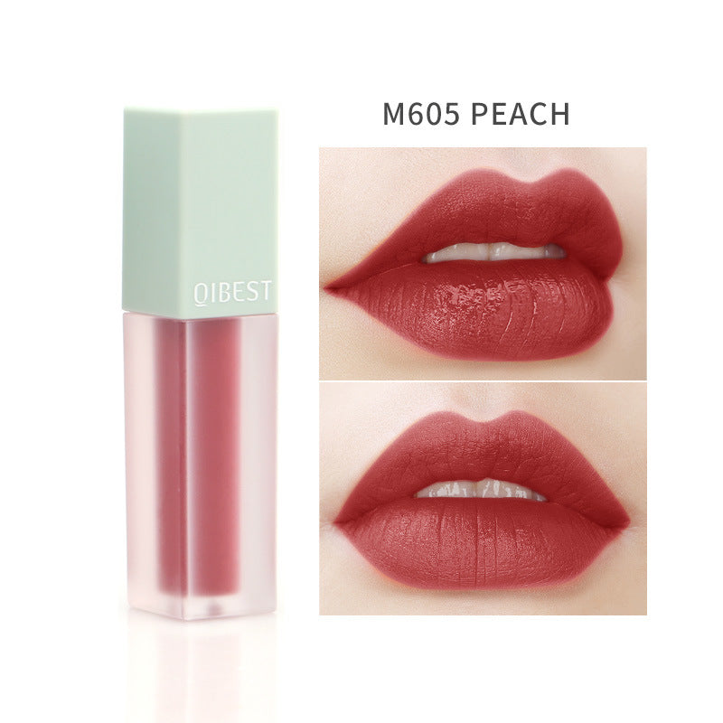 QIBEST Matte Velvet Matte Lip Gloss Lip Gloss Matte Creamy Lasting Liquid Lipstick