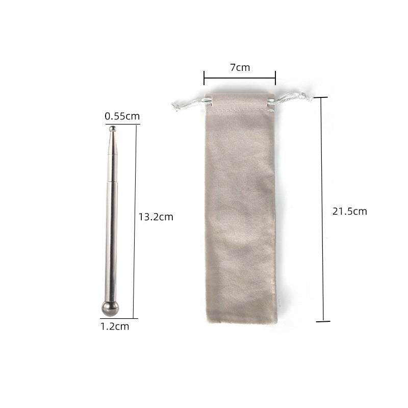 New Facial Acupuncture Stick To Dredge Meridians And Tendons Stainless Steel Telescopic Acupuncture Pen Tool Massage Stick