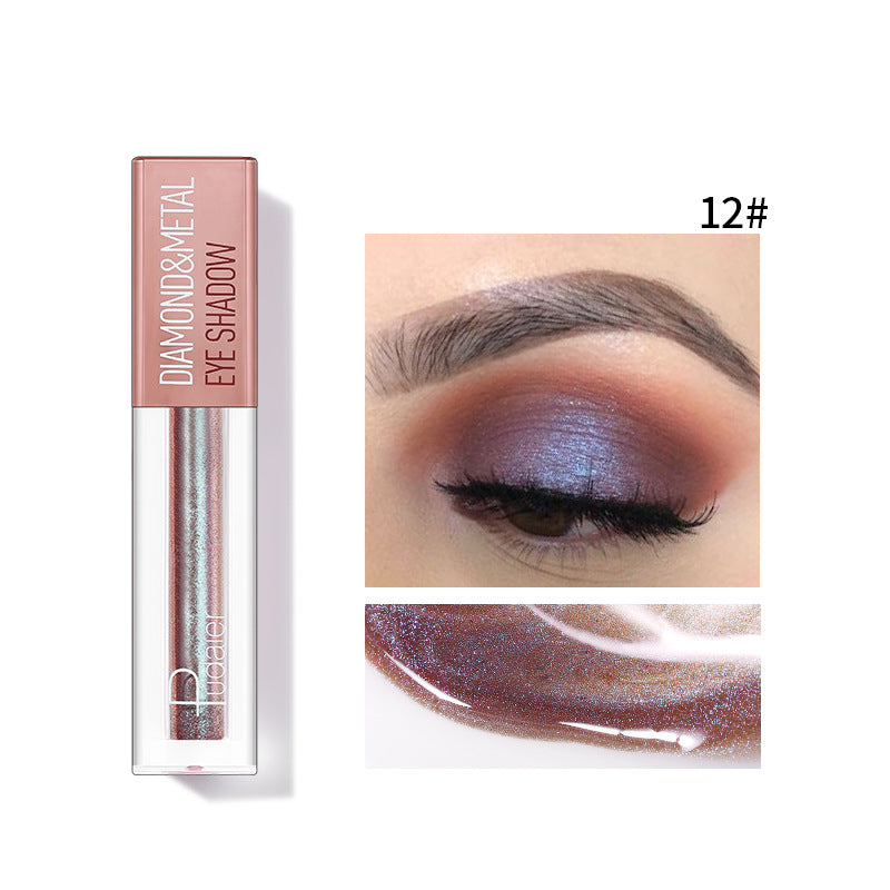 Pudaier Star Diamond Yaojin Liquid Eye Shadow Lying Silkworm Brightens Polarized Mermaid Ji Metal Eye Shadow Liquid