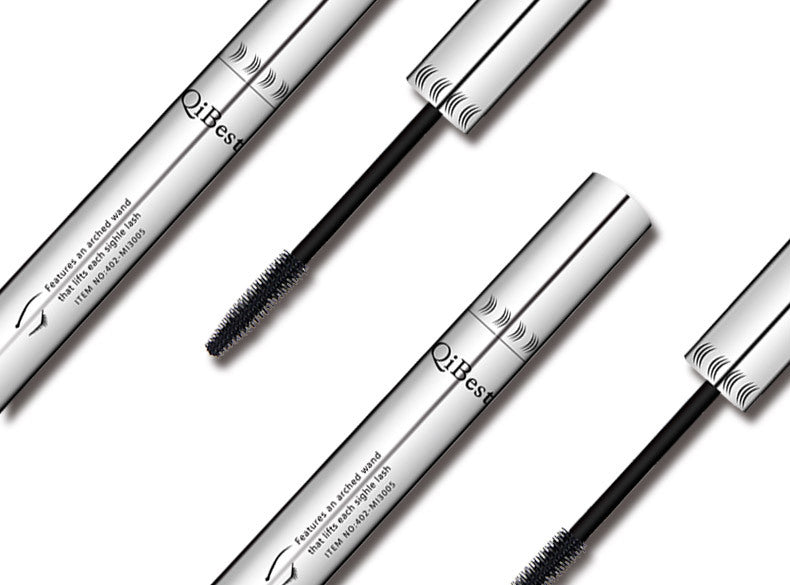 Makeup Qibest Silver Tube Big Eye Mascara Slender Curling Waterproof Not Smudge