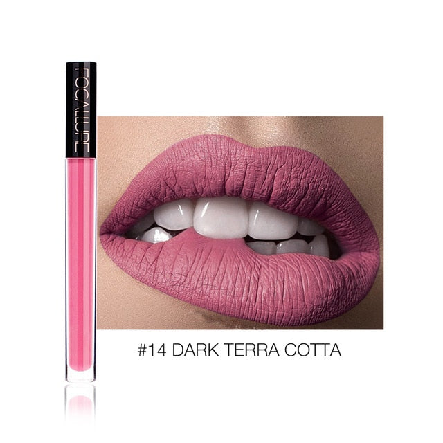 FOCALLURE Liquid Lipstick Makeup Matte Lip Tint Sexy Pigment Waterproof Batom Tint Nude Gloss Kiss-proof Lips Make up