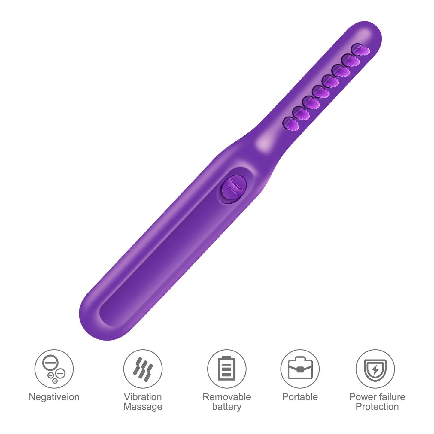 Portable Electric Detangling Wet or Dry Tame The Mane Electric Detangling Brush with Brush Cover, Adults & Kids