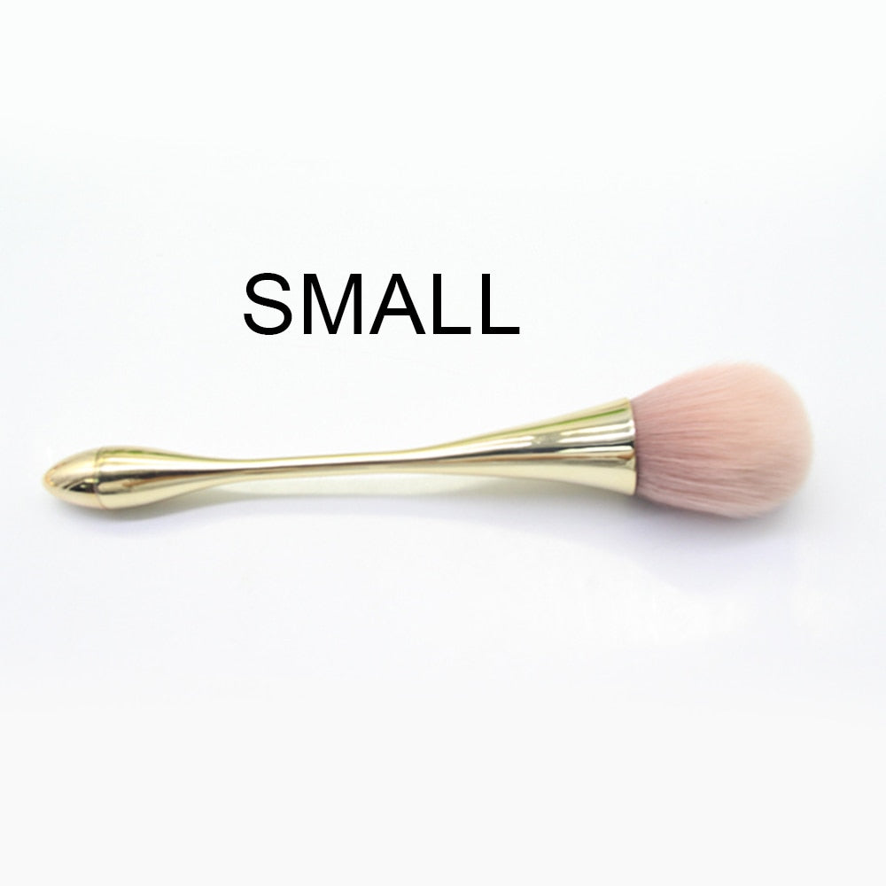 Gold Color Makeup Powder Big Brush Kabuki Brush Synthetic Hair BB Cream Foundation Brush Powder Makeup Beauty Tool Brushes