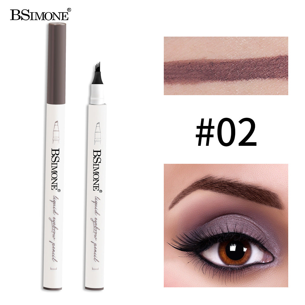 BSIMONE Four-Pronged Eyebrow Pencil For Makeup Artists Waterproof Non-Smudging Natural Three-Dimensional Eyebrow Pencil