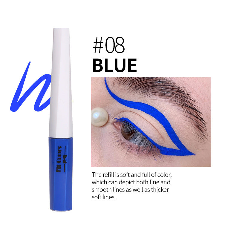 Fit Colors Fluorescent Luminous Color Eyeliner Rainbow Painted Graffiti Waterproof Quick Drying Eyeliner