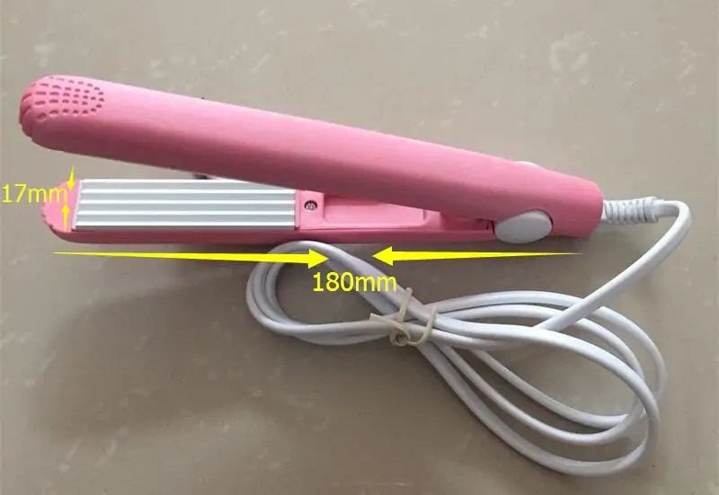 Free shipping Mini Hair Straightener Ceramic Curling Iron Corrugate Hair Iron Styling Tools Volume Hair Curler With EU Plug