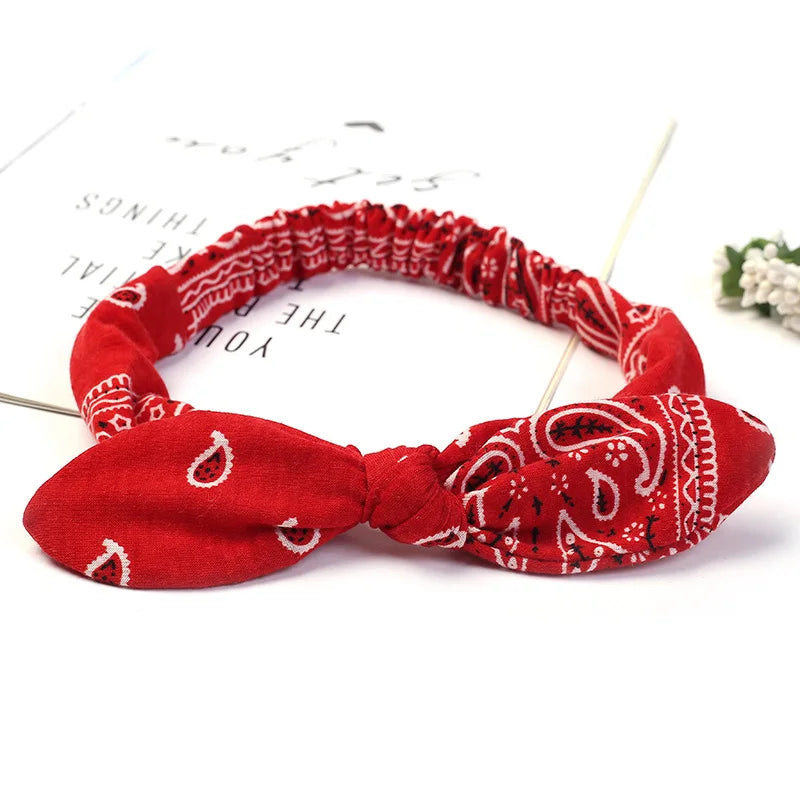 New Women Suede Soft Solid Print Headbands Vintage Cross Knot Elastic Hairbands Bandanas Girls Hair Bands Hair Accessories
