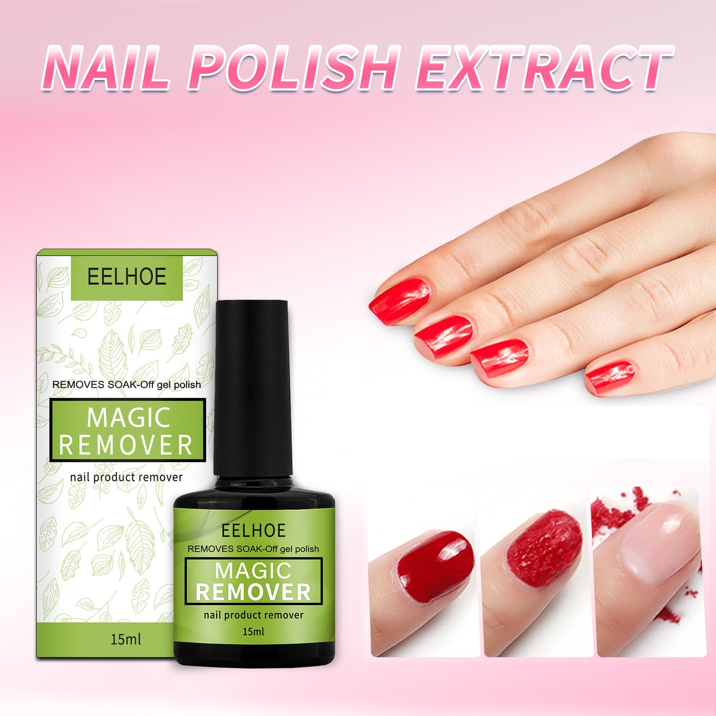 EELHOE Bursting Nail Polish Remover Nail Polish Remover Nail Polish Remover Nail Polish Manicure Shop Special Magic Nail Polish Remover