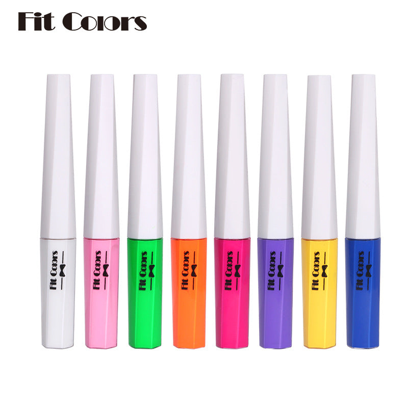 Fit Colors Fluorescent Luminous Color Eyeliner Rainbow Painted Graffiti Waterproof Quick Drying Eyeliner