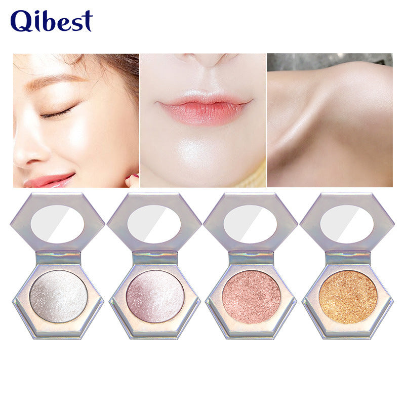 QIBEST Highlighting Powder High Gloss Diamond Sparkling Mashed Potatoes Brightening And Repairing Highlighting Powder