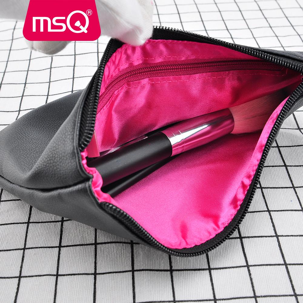 MSQ 15pcs Pro Makeup Brushes Set Powder Blusher Eyeshadow Blending Make Up Brushes High Quality PU Leather Case