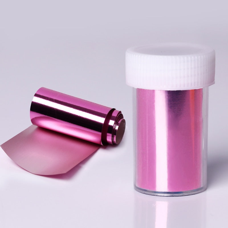 Pink Gold Sliver Nail Foils Sparkly Sky Glitter Marble Nail Art Transfer Stickers Slider Paper Nail Art Manicures Decoration