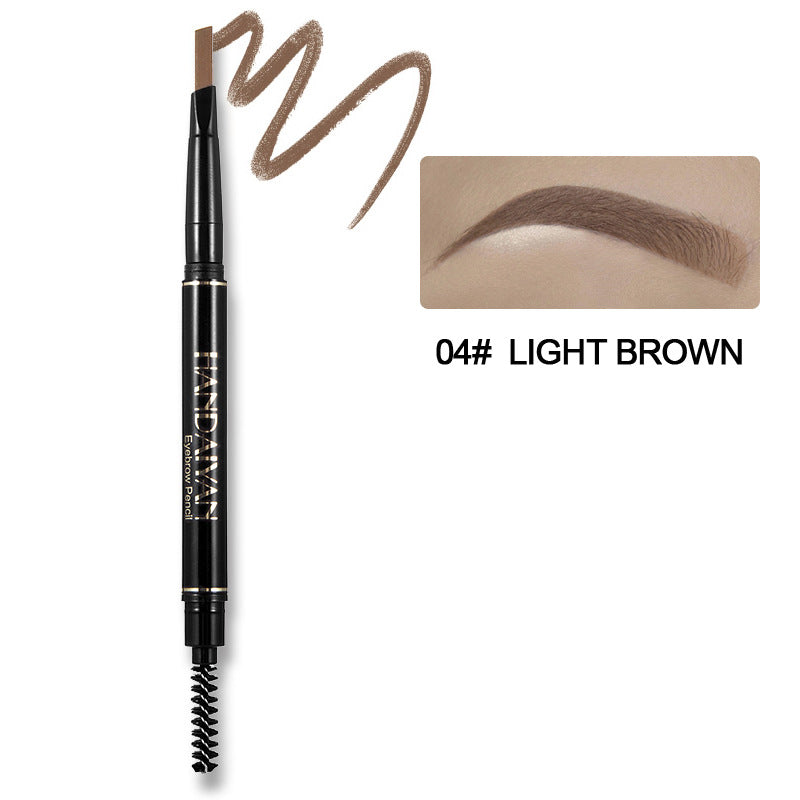 HANDAIYAN 5 Colors Automatic Rotating Eyebrow Pencil Double-ended Waterproof Triangle Eyebrow Pencil