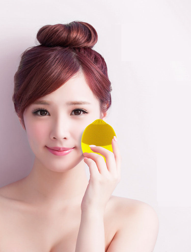 Waterproof Electric Massage Facial Cleanser Silicone Ultrasonic Facial Cleaner Pore Cleaner Facial Cleanser