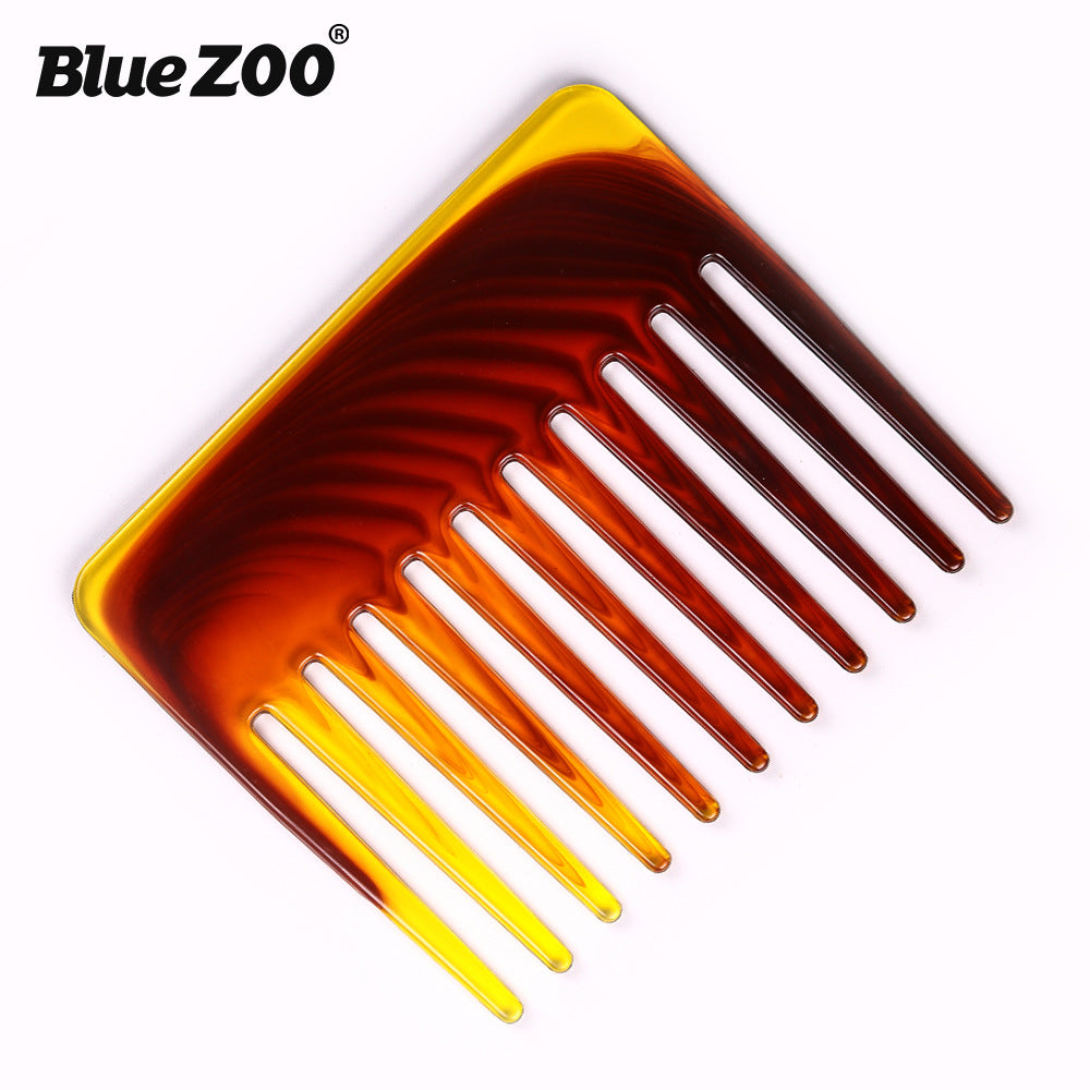 Single Side Short 2 Colors BlueZOO Big Back Shape Big Knife Comb Big Tooth Comb Large Insert Comb Shovel Oil Head Comb