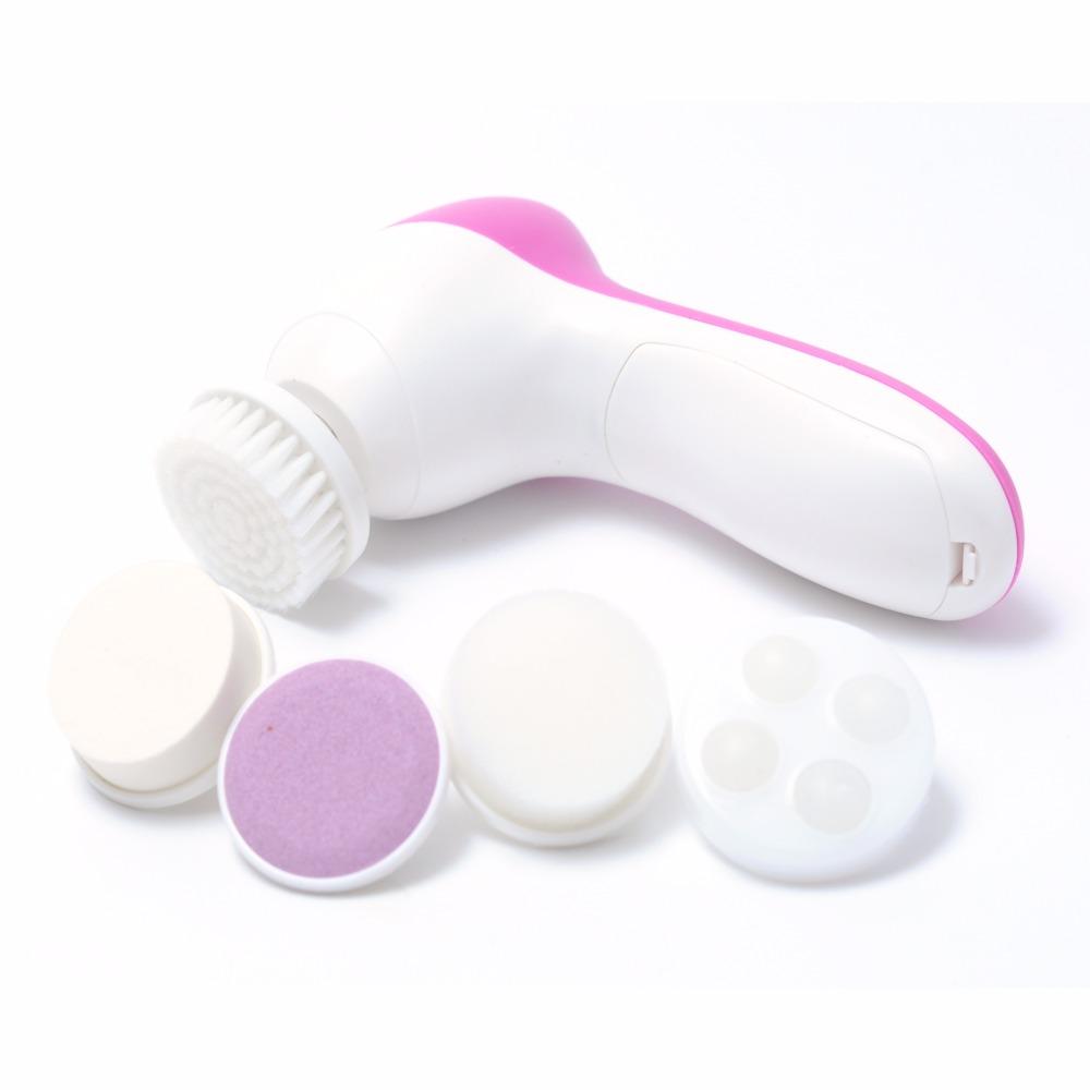 Portable Machine Body Cleaning Massage Skin Beauty Brush, Multifunctional 5-in-1 Deep-layer Electric Face Massager