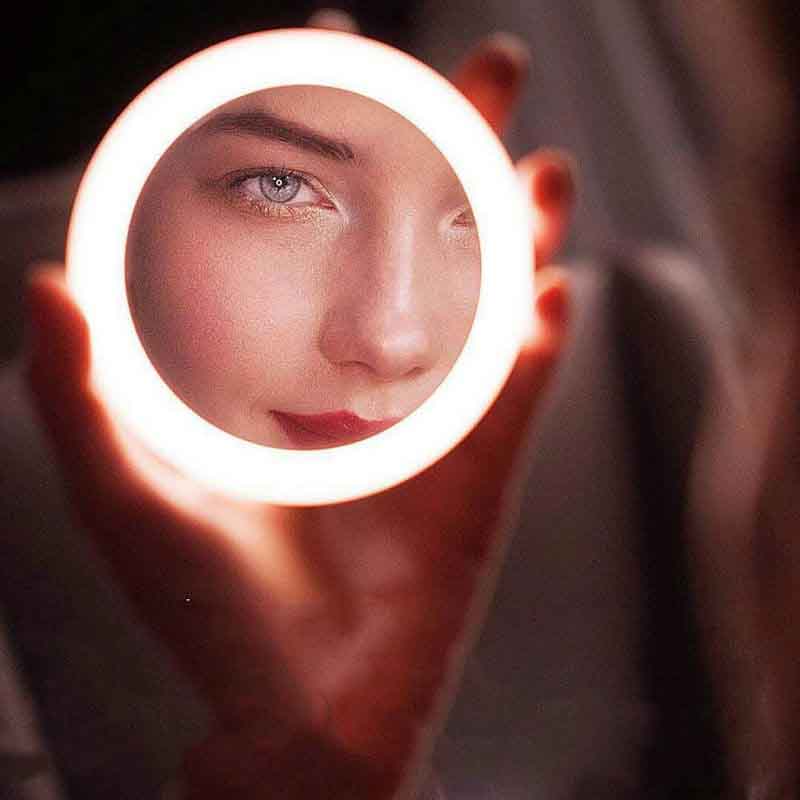 MINE MIRS Wireless charging LED Tactile Ecran Miroir De Maquillage Professionnel Vanity Miroir Avec  LED Lights Health Reglable