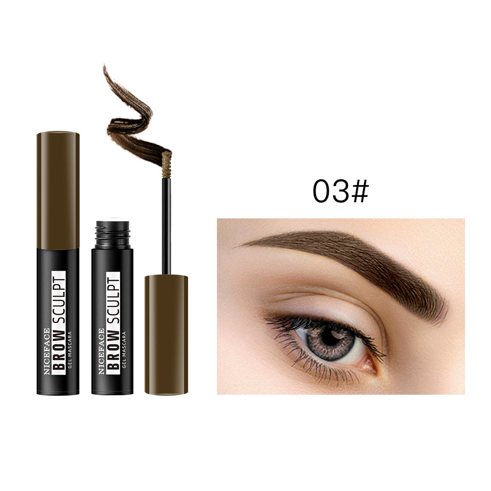 NICEFACE New 4 Color Eyebrow Dyeing Cream Slim Brush Head Waterproof/Anti-Sweat Eyebrow Dyeing Liquid Long Lasting Makeup Without Smudging