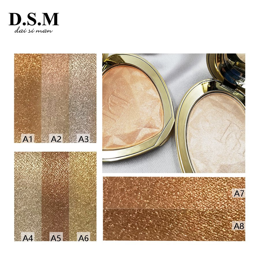 D.S.M Professional Highlighter Makeup Face Powder Highlighting Concealer Cosmetics Eyes Glow Kit Palette Bronzer and Highlighter