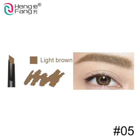 5 Colors 24 Hours Long-lasting Double-headed Eyebrow Pencil Soft and Smooth Fashion Eye brow 0.12g Makeup Brand HengFang #H6511