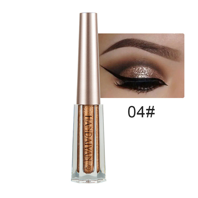 HANDAIYAN Diamond Pearl Liquid Eye Shadow 12 Colors Shining Bright Eye Shadow Liquid