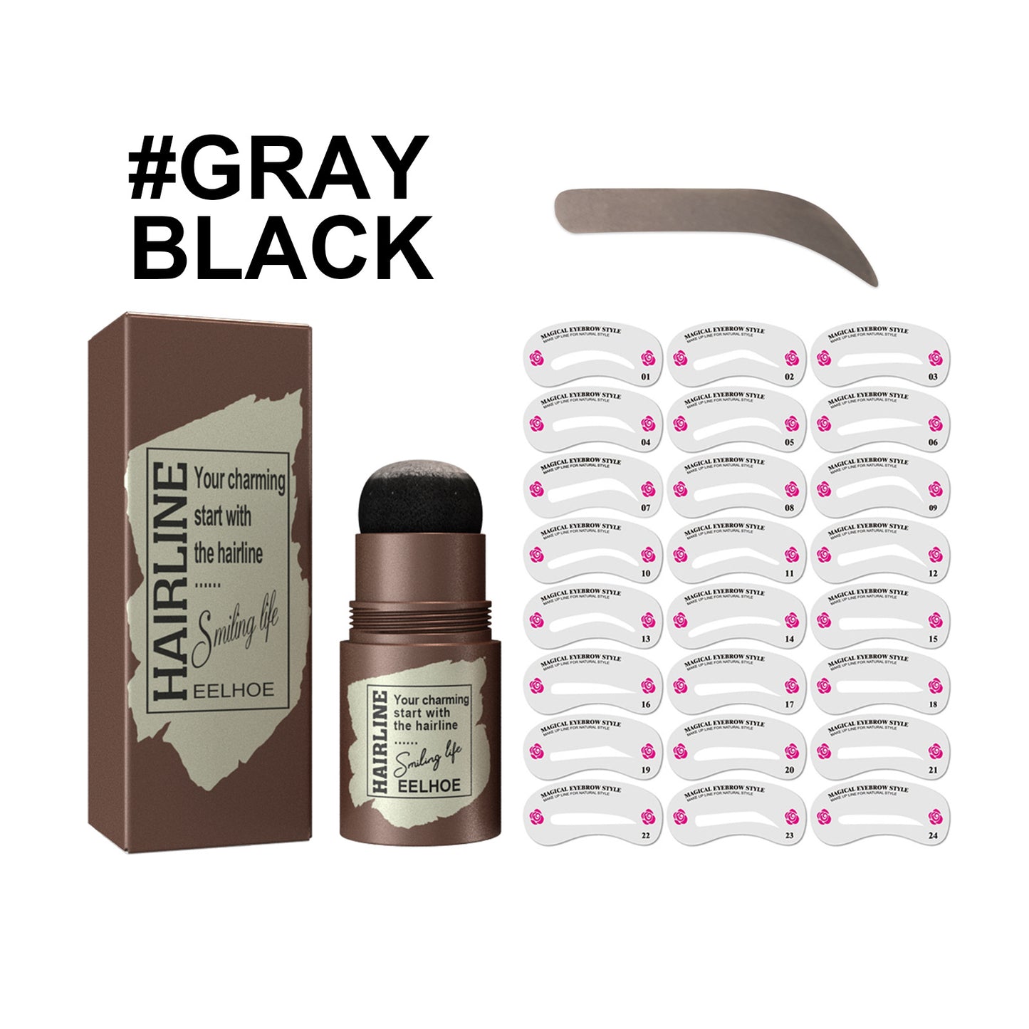One Step Brow Stamp Shaping Kit Hairline Eyebrow Print Eyebrow Patch Repair Hairline Eyebrow Print