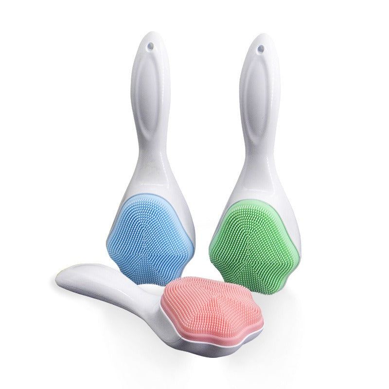 Cat Claw Face Wash Brush Silicone Long Handle Cat Claw Brush Soft Silicone Pore Cleaning Brush Facial Cleanser