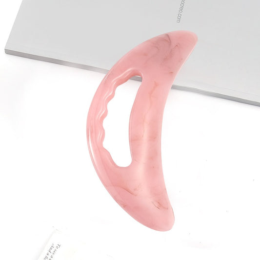 Large curved blade scraping board, resin honey wax scraping board, lazy person scraping neck and waist massager scraping piece massage board