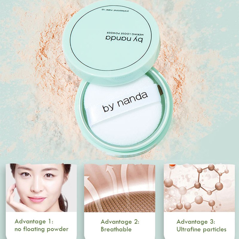 DA NANDA 3 Colore Translucent Pressed Powder Con Soffio Liscia Viso Trucco Prodotti di base Impermeabile Cipria In Polvere