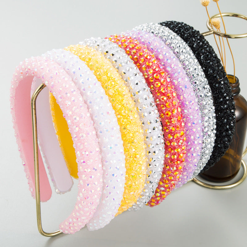 Colorful Rhinestone Full Drill Hoop Trendy Online Red The Same Super Flash Headdress