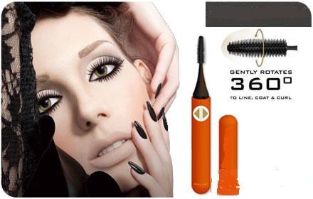 gently 360 Rotating Eyelash Curler Roller Wand Brush spin lash line coat curl lashes brush rotary