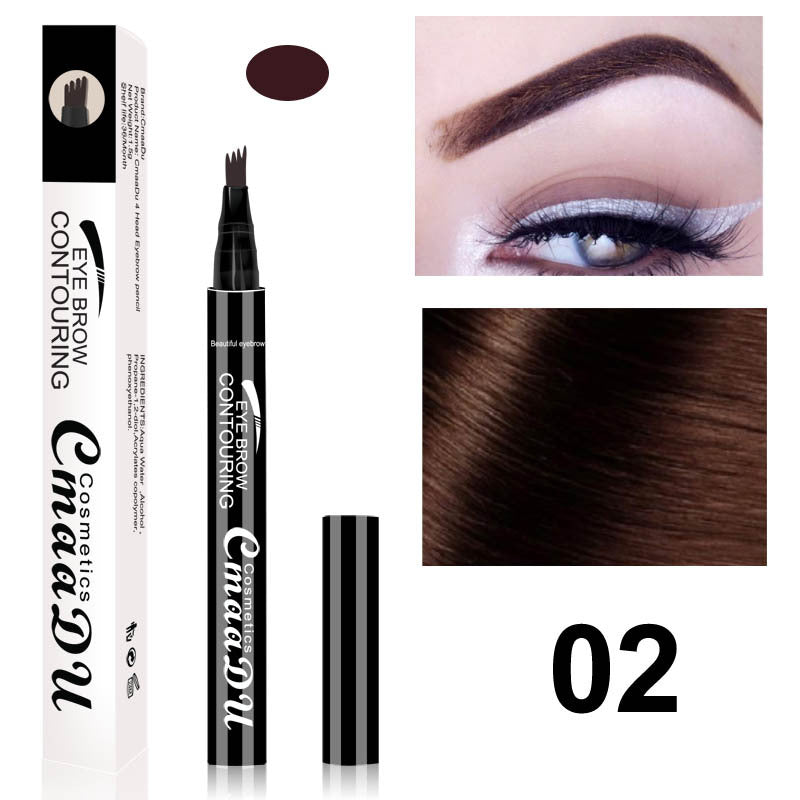 CmaaDu 4 head eyebrow pencil four point eyebrow pencil easy to dry