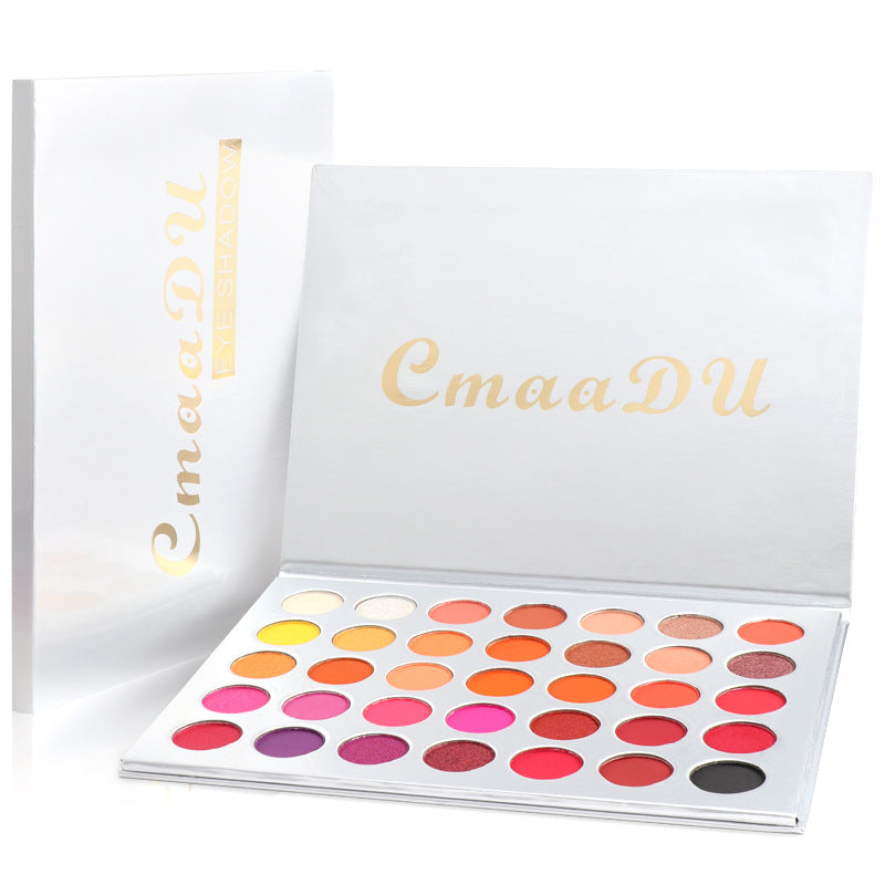 CmaaDu 35 Colors Matte Eyeshadow Metal Waterproof Pearl Glitter Eyeshadow Palette